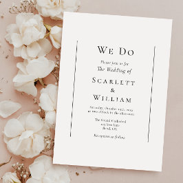 Invitación Simple Mínimo Tradicional que hacemos Boda