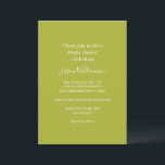 Invitación Simple Moda clásica Minimalista Lime Bridal Shower<br><div class="desc">Simple Moda clásica Minimalista Lime Green Bridal Shower Invitación</div>