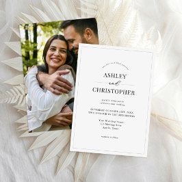 Invitación Simple Modern Elegant Wedding