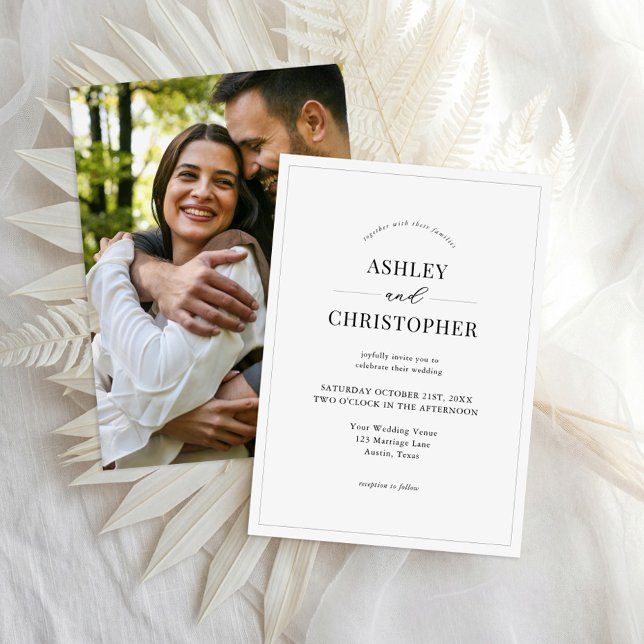Invitación Simple Modern Elegant Wedding (Subido por el creador)