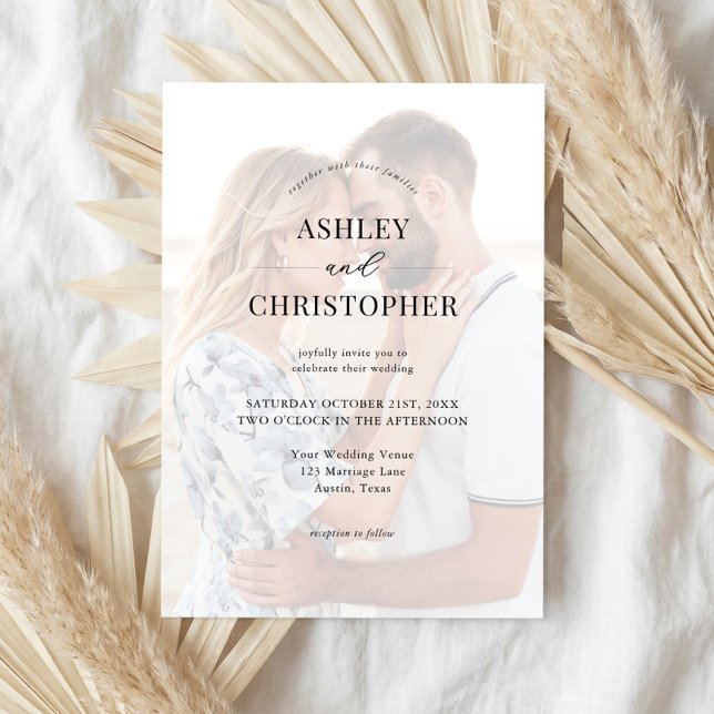 Invitación Simple Modern Elegant Wedding (Subido por el creador)