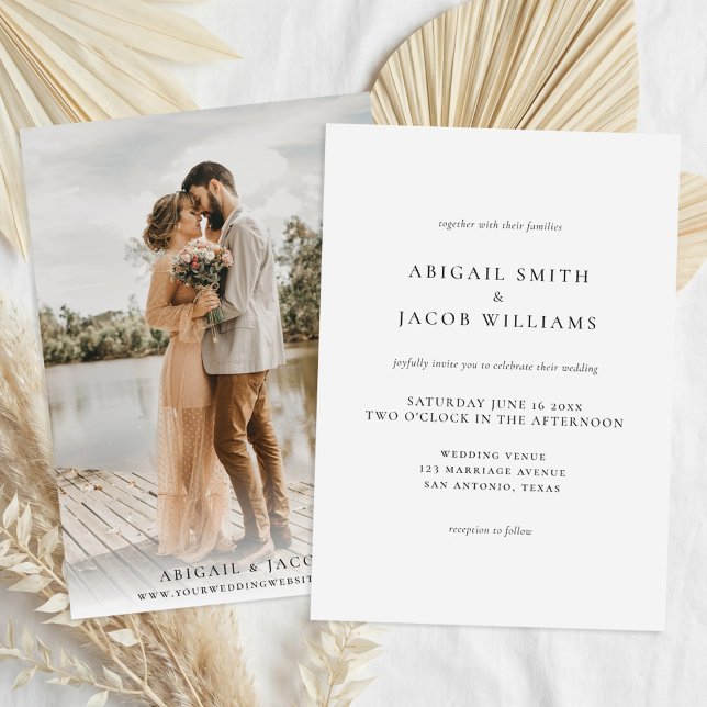 Invitación Simple Modern Elegant Wedding (Subido por el creador)