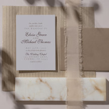 Simple Modern Mousse Brown Wedding