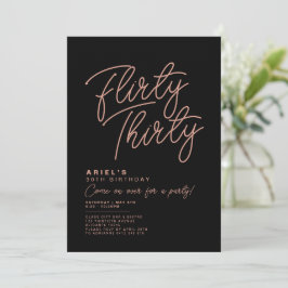 Invitación simple moderna coqueta para treinta cum