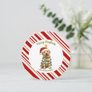 Invitación Simple moderna feliz navidad  cachorro labrador pa