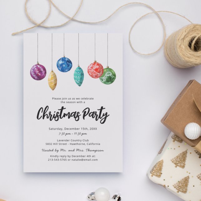 Invitación simple moderna para fiesta de Navidad (Subido por el creador)