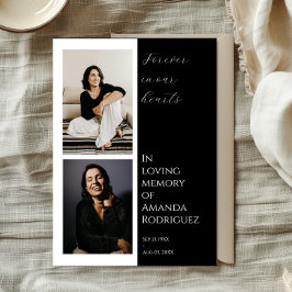 Invitación Simple Moderno En La Memoria Amada Foto Funeral