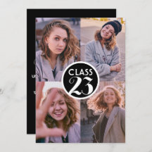 Simple negro moderno Fiesta de fotografía de gradu