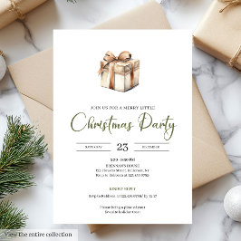 Invitación Simple Neutral Beige Scandinavian Christmas Invite