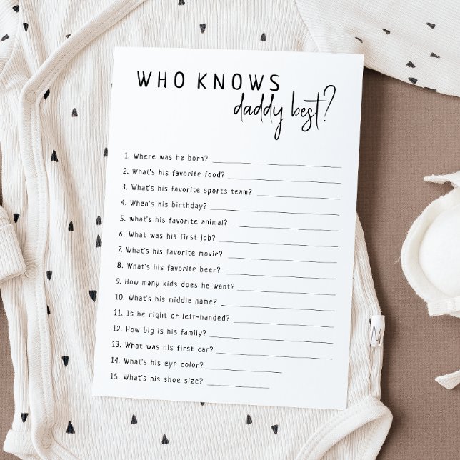 Invitación Simple Neutral moderno que conoce mejor a papá (Subido por el creador)