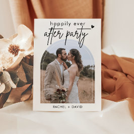 Invitación Simple Nos Fugamos Arco Foto Recepción de Boda
