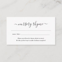 Invitación Simple para Baby Shower con Rima Infant
