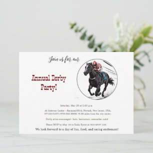 Invitación simple para la fiesta del Derby de caba