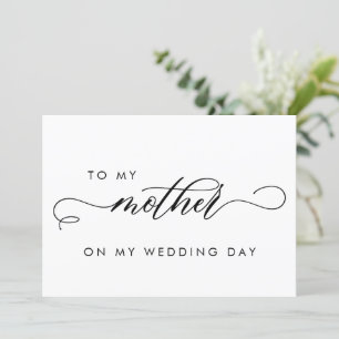 Invitación Simple Para Mi Madre En Mi Día De Matrimonio