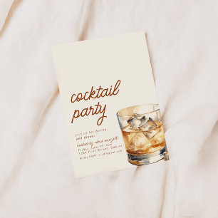 Invitación simple para una fiesta de cócteles con