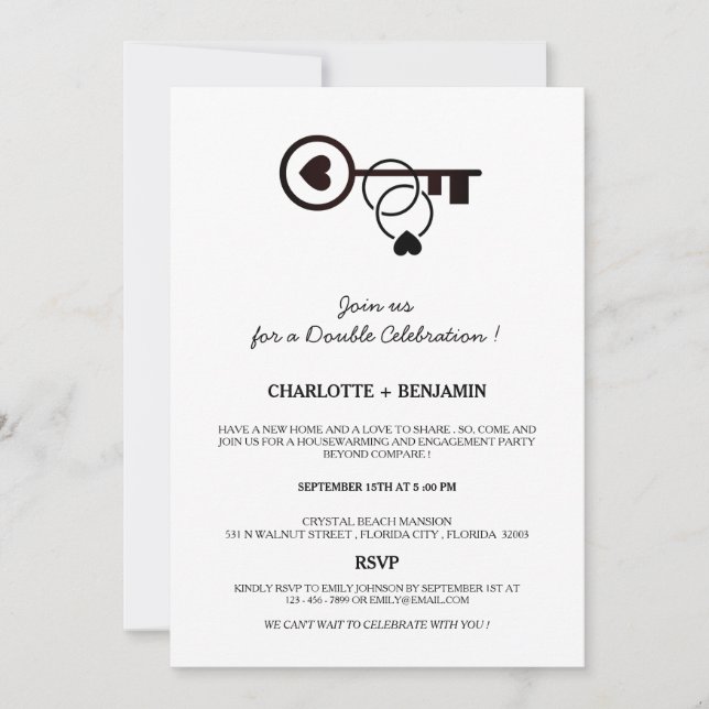 Invitación Simple Partido De Calentamiento De Hogares Y Compr (Anverso)