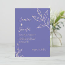 Simple Periwinkle Blue Calligraphy Photo Boda