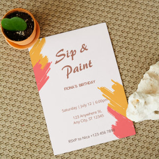 Invitación simple personalizable para fiesta de pi