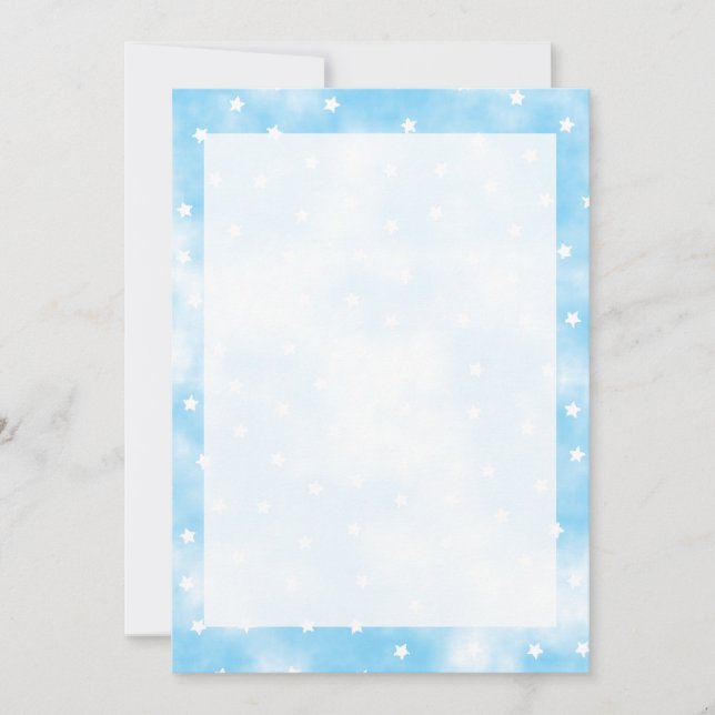 Invitación Simple Personalizado Stars Sky Water Border Para (Anverso)