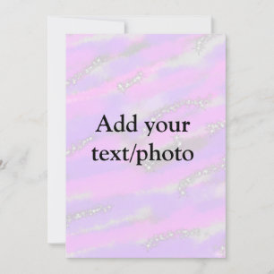 Invitación Simple purpurina de colores pastel agrega tu texto