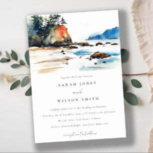 Invitación Simple Ruby Beach Olympic Park Boda