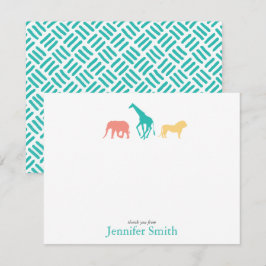 Invitación Simple Safari Animal Personaliza Stationery Boy