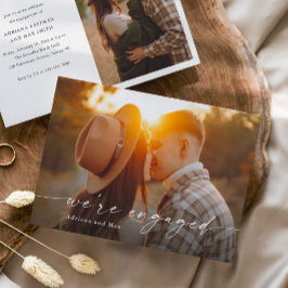 Invitación Simple Script 2 Compromiso de Boda Foto