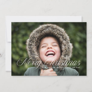 Invitación Simple Script Merry Christmas Holiday Card