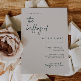 Invitación Simple Script Wedding Invitation Announcement Card