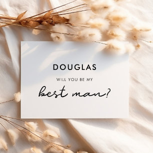 Invitación Simple Serás mi mejor carta de hombre