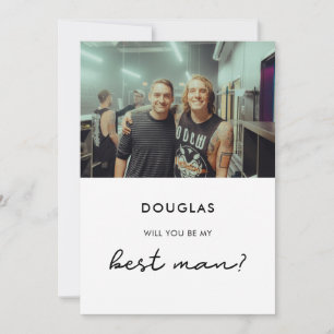 Invitación Simple Serás mi mejor foto para hombre