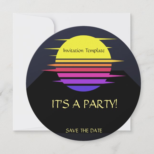 Invitación Simple Sol del Suroeste (Anverso)