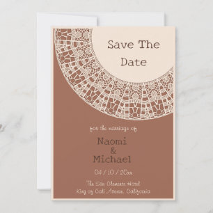 Invitación Simple terracota pastoral con encaje Guardar la fe
