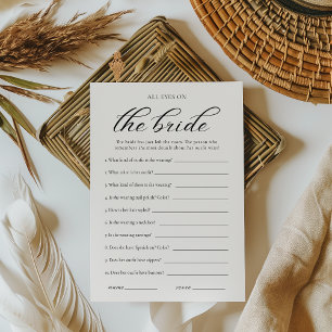 Invitación Simple Todos Los Ojos En El Juego De Ducha Novia