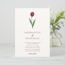 Simple Tulip Ivory Minimal Photo Wedding