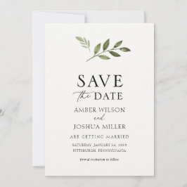 Invitación Simple Verdor Guardar la fecha