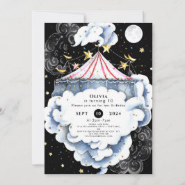 Invitación Simple vibrante Circo Cumpleaños