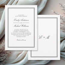 Simple White Classic Elegante Wedding