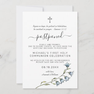 Invitación Simple Wildflower   Comunión pospuesta