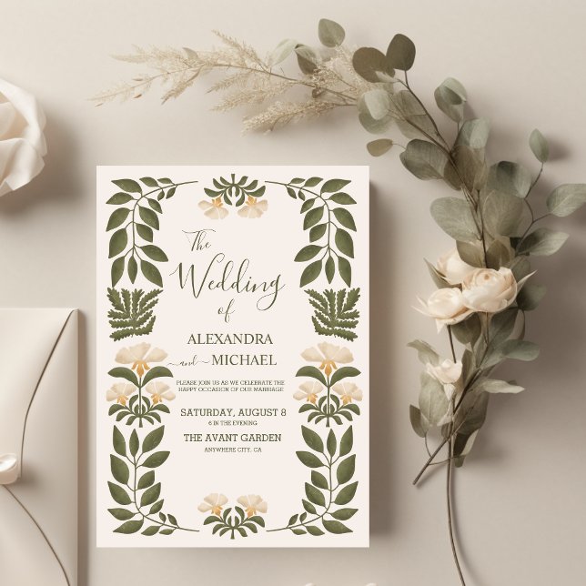 Invitación Simple Wildflowers Boda Jardín Botánico (Subido por el creador)