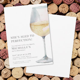 Invitación Simple Wine Sixty 60th Birthday Party