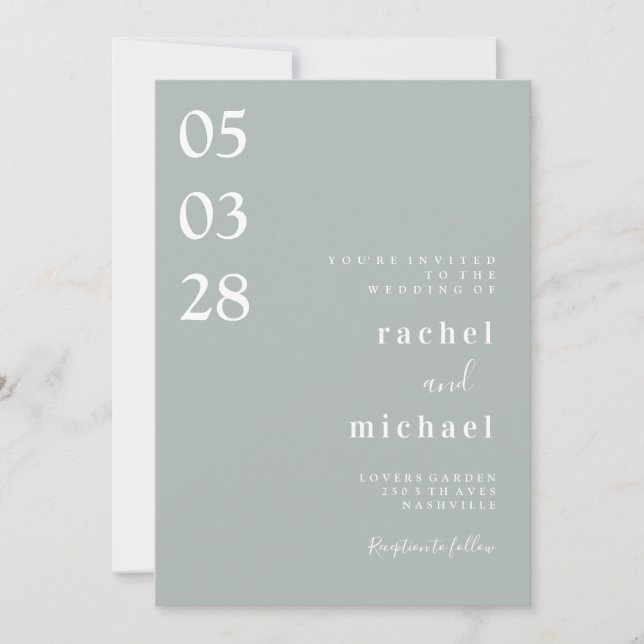 Invitación simple y elegante (Anverso)