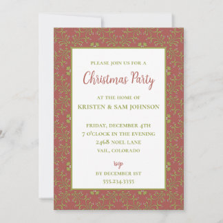Invitación simple y elegante a la fiesta de Navida