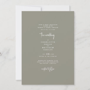 Invitación Simple y elegante, ambos conjuntos de padres, invi
