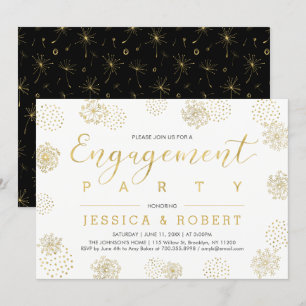 Invitación Simple y elegante fiesta de compromiso de Boda de 