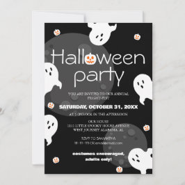 Invitación simple y elegante fiesta de disfraces de halloween