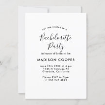 simple y elegante fiesta de soltera