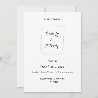 Invitación Simple y elegante moda minimalista