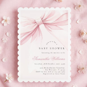 Invitación Simple y Elegante para Baby Shower con 