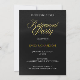 invitación simple y elegante para fiesta de jubila